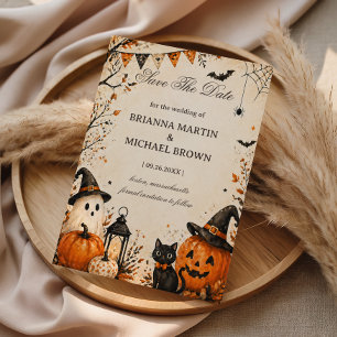 Cute Spooky Autumn Save The Date
