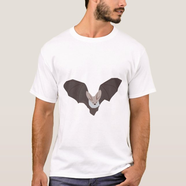 Cute Spooky Bat Illustration  T-Shirt (Front)