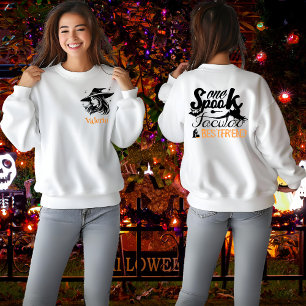 Cute Spooky Best friend Halloween Witch Sweatshirt