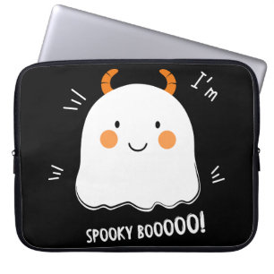Cute Spooky Boo Demon Ghost Laptop Sleeve
