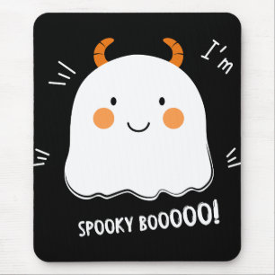 Cute Spooky Boo Demon Ghost Mouse Mat