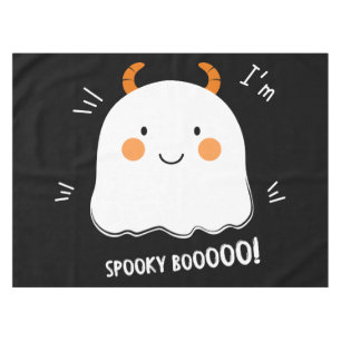 Cute Spooky Boo Demon Ghost Tablecloth