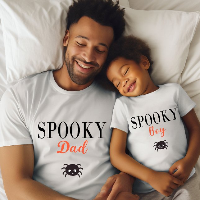 Cute Spooky Boy Family Halloween Spider T-Shirt (Creator Uploaded)