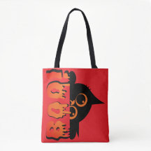 Cute Spooky Cat with “Boo” : Halloween Cat Design
