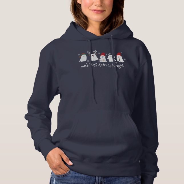 Cute Spooky Christmas Ghosts Sweatshirt (Front)