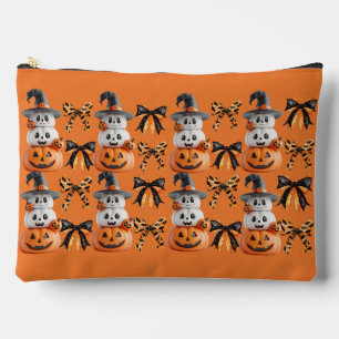 Cute Spooky Coquette Halloween Pumpkin Accessory Pouch