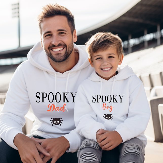 Cute Spooky Dad Family Halloween Spider Hoodie (Creator Uploaded)