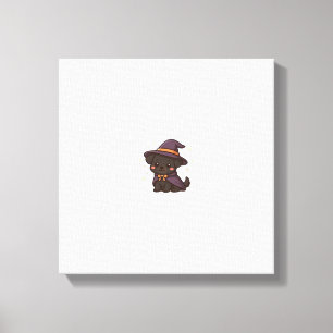 Cute Spooky Dog � Kawaii Halloween Puppy Oversized Canvas Print
