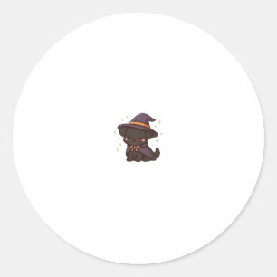 Cute Spooky Dog � Kawaii Halloween Puppy Oversized Classic Round Sticker