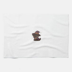 Cute Spooky Dog � Kawaii Halloween Puppy Oversized Tea Towel