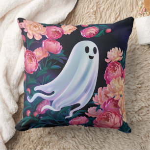Cute Spooky Floral Aesthetic Cushion