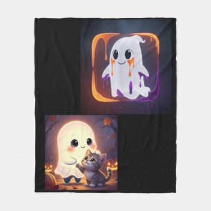 cute spooky ghost blanket