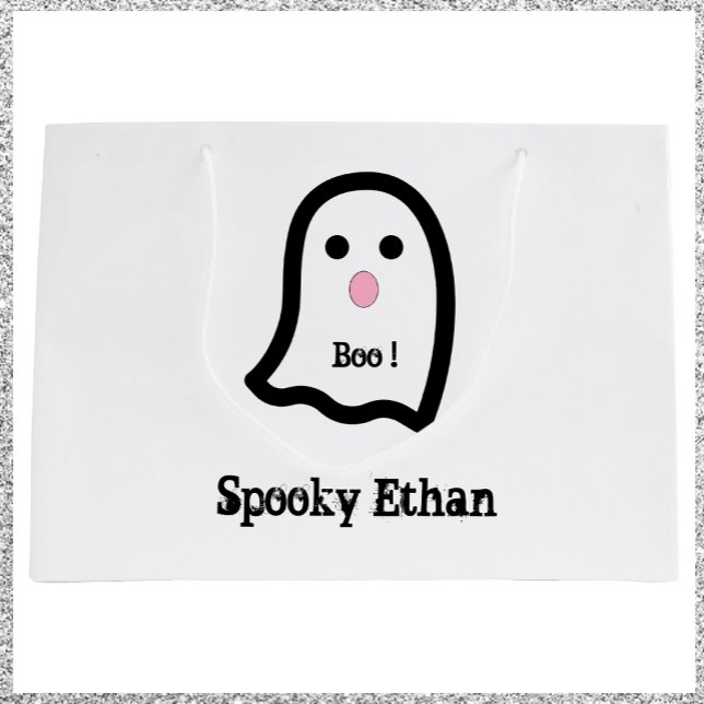 Cute Spooky Ghost Boo Large Gift Bag (Creator Uploaded)