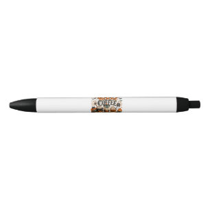 Cute Spooky Ghost Coffee Lover Halloween Black Ink Pen