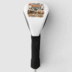 Cute Spooky Ghost Coffee Lover Halloween Golf Head Cover
