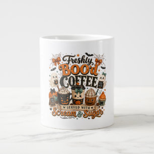 Cute Spooky Ghost Coffee Lover Halloween Large Coffee Mug