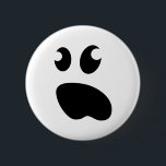 Cute spooky ghost face Halloween party pinback 6 Cm Round Badge<br><div class="desc">Cute spooky ghost face Halloween party pinback buttons. Funny design with scary cartoon monster eyes. Fun party favour for kids and adults. Change quantity to get the cheap bulk price.</div>