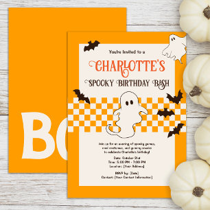 Cute Spooky Ghost Halloween Teen Birthday  Invitation