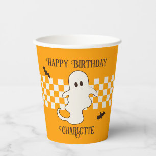Cute Spooky Ghost Halloween Teen Birthday  Paper Cups