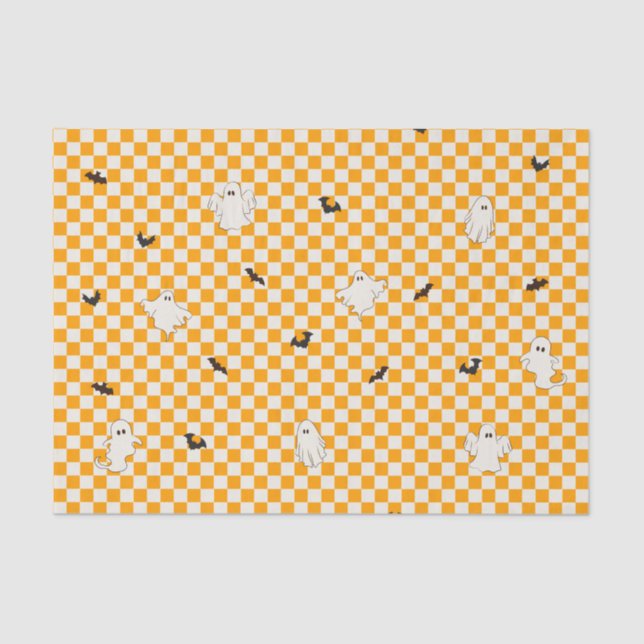 Cute Spooky Ghost Halloween Teen Birthday  Tissue Paper (Front)