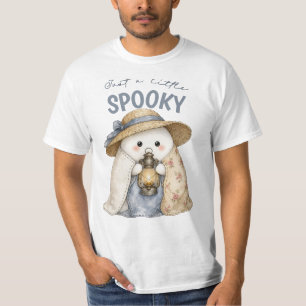 Cute Spooky Ghost Lantern Halloween Cottagecore T-Shirt