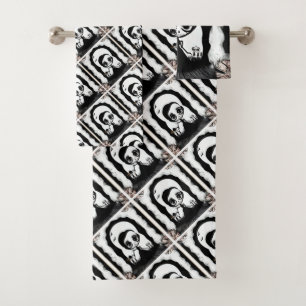 Cute Spooky Girl Halloween Bath Towel Set