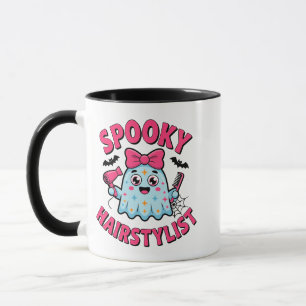 Cute Spooky Hairstylist Funny Ghost Halloween Mug