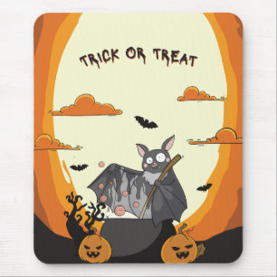 Cute Spooky Halloween Bat Party Mouse Mat