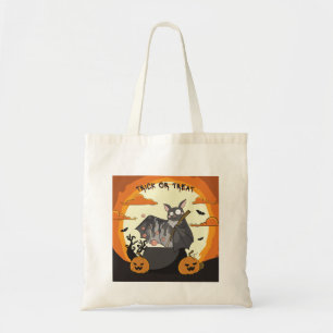 Cute Spooky Halloween Bat Party Tote Bag