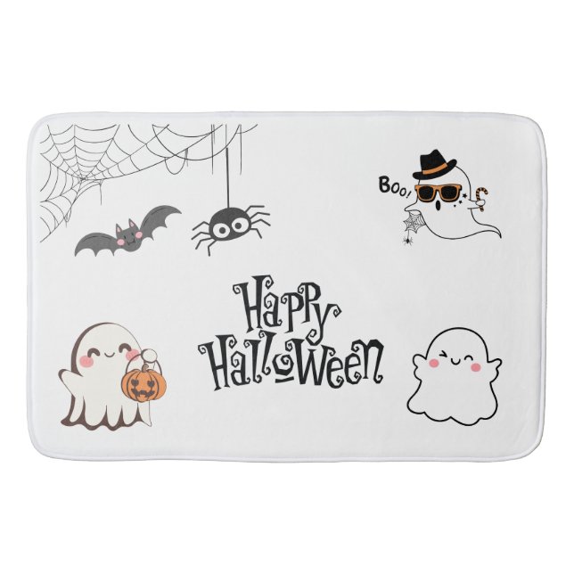 Cute & Spooky Halloween Bath Mat (Front)