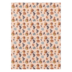Cute Spooky Halloween Fall Pattern Tablecloth