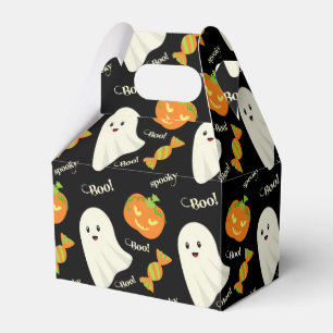 Cute Spooky Halloween Ghost Pumpkin Candy Pattern Favour Box