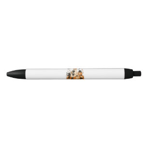 Cute Spooky Halloween Ghost with Black Cats Ink Pen