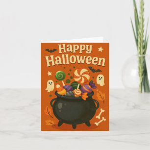 Cute Spooky Halloween  Holiday Card