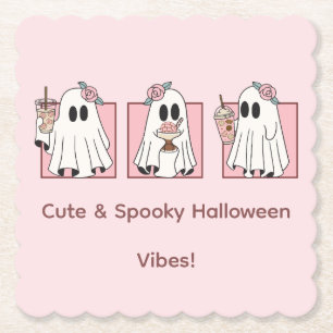 Cute & Spooky Halloween Paper Coasters – Kawaii Pa