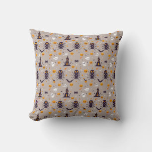 Cute Spooky Halloween Pattern  Cushion