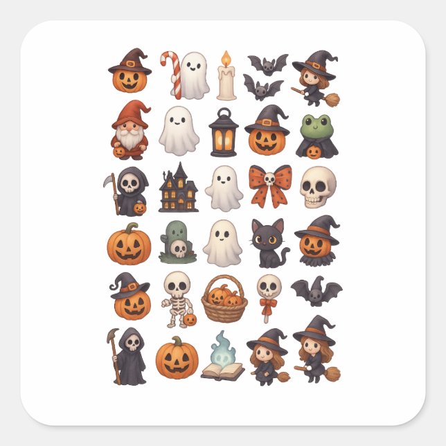 Cute & Spooky Halloween Stickers (Front)