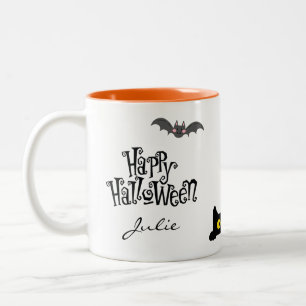 Cute & Spooky Halloween Two-Tone Coffee Mug