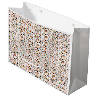 Cute Spooky Icons Pattern Halloween  Large Gift Bag