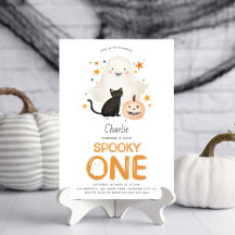 Cute Spooky ONE Ghost Halloween 1st Birthday