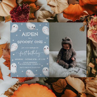 Cute Spooky One Halloween Boy 1st Birthday Photo
