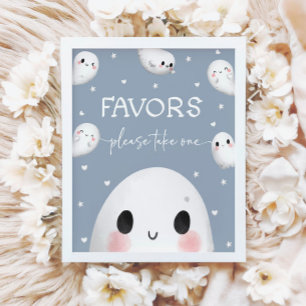Cute Spooky One Halloween Favours Sign