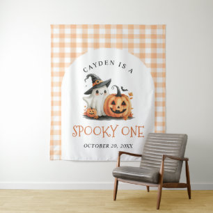 Cute Spooky One Halloween Ghost 1st Birthday Tapestry