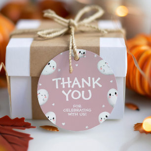 Cute Spooky One Halloween Girl 1st Birthday Favour Tags