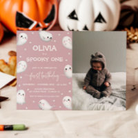 Cute Spooky One Halloween Girl 1st Birthday Photo