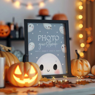 Cute Spooky One Halloween Guestbook Poster