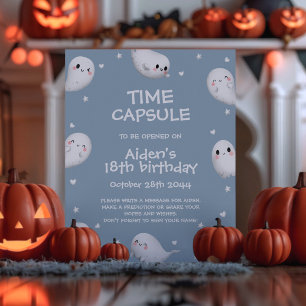 Cute Spooky One Halloween Time Capsule Sign