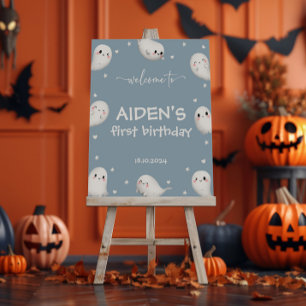 Cute Spooky One Halloween Welcome Sign