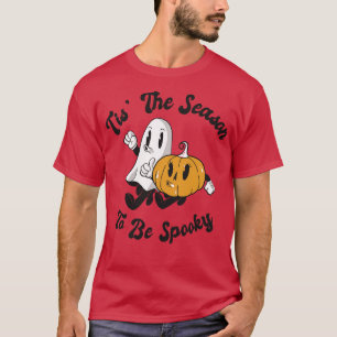 Cute Spooky Pumpkin Ghost Halloween Season T-Shirt