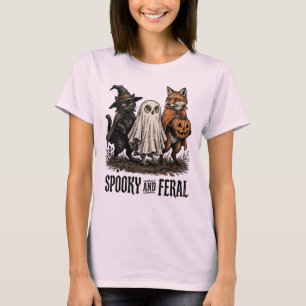 Cute Spooky Pumpkin with Bow Halloween Design T-Shirt